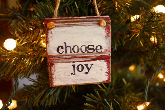 Choose Joy Sign Christmas Ornament Christmas Sign by HopeFarmCo