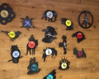 Wholesale Clocks | Vinyl Record • Upcycled Recycled Repurposed • Handmade • Home Decor • Unique Gifts • Sillhouette