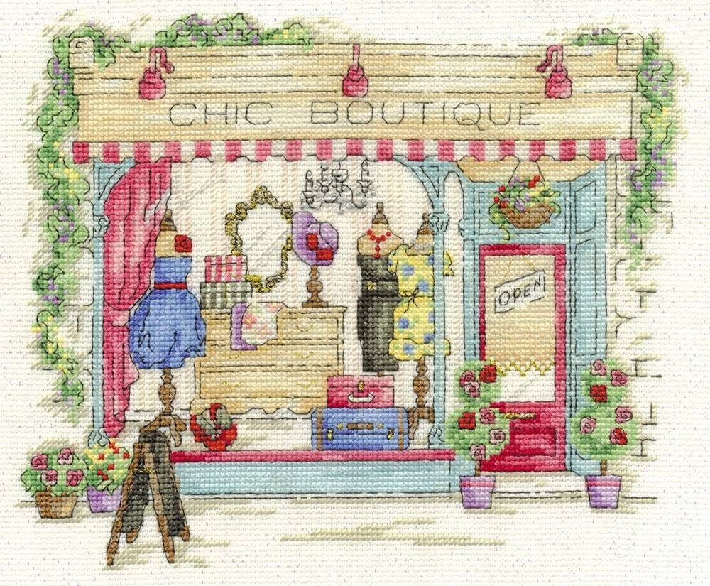 Chic Boutique Cross Stitch Kit DMC BK1543 14 Count Maria Diaz