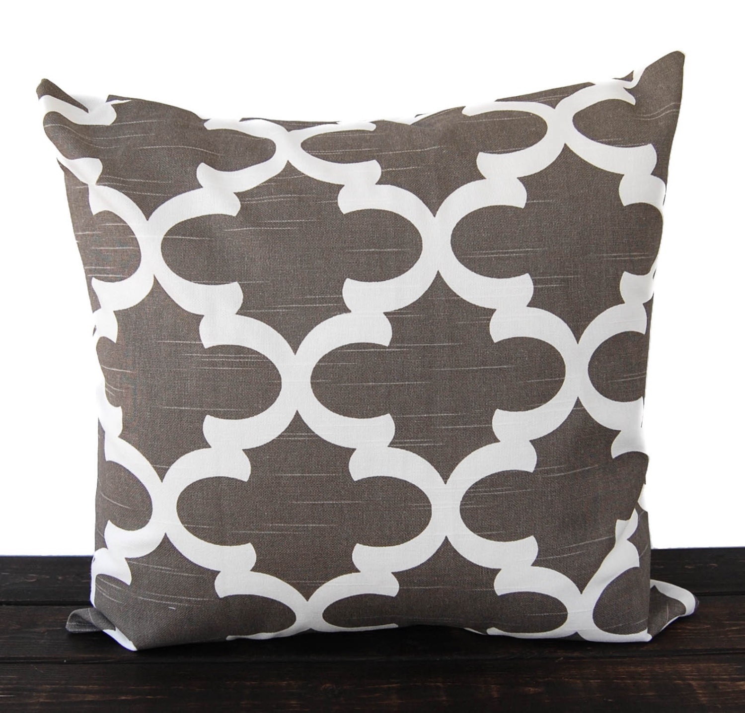Throw pillow cover cushion cover brown and white pillow case
