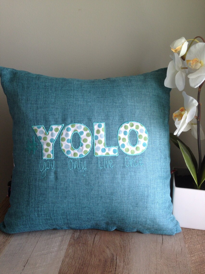 Yolo pillow Teen bedroom decor Yolo teen Accent Pillow