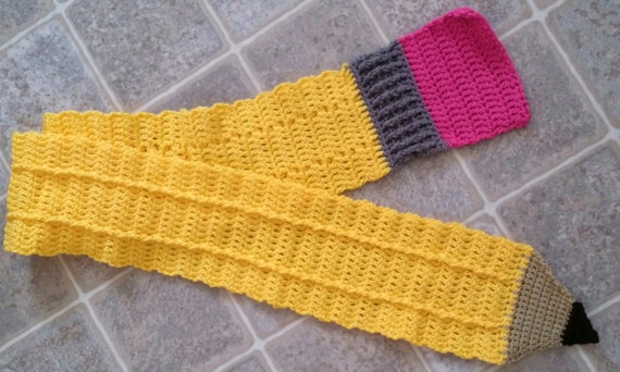 Pencil Scarf Crochet Pattern PDF Tutorial