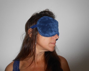 Blue Minky Sleep mask