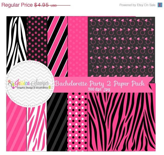 80% OFF - INSTANT DOWNLOAD, Bachelorette Digital Paper - 12'' x 12'' - Printable party paper - Commercial Use - Scrapbooking - card making Il_570xn