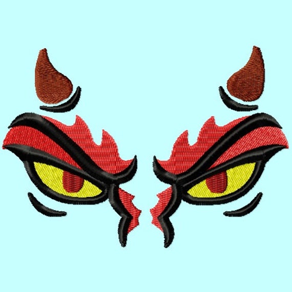 Items similar to Devils Eyes Embroidery Designs 4 sizes, INSTANT