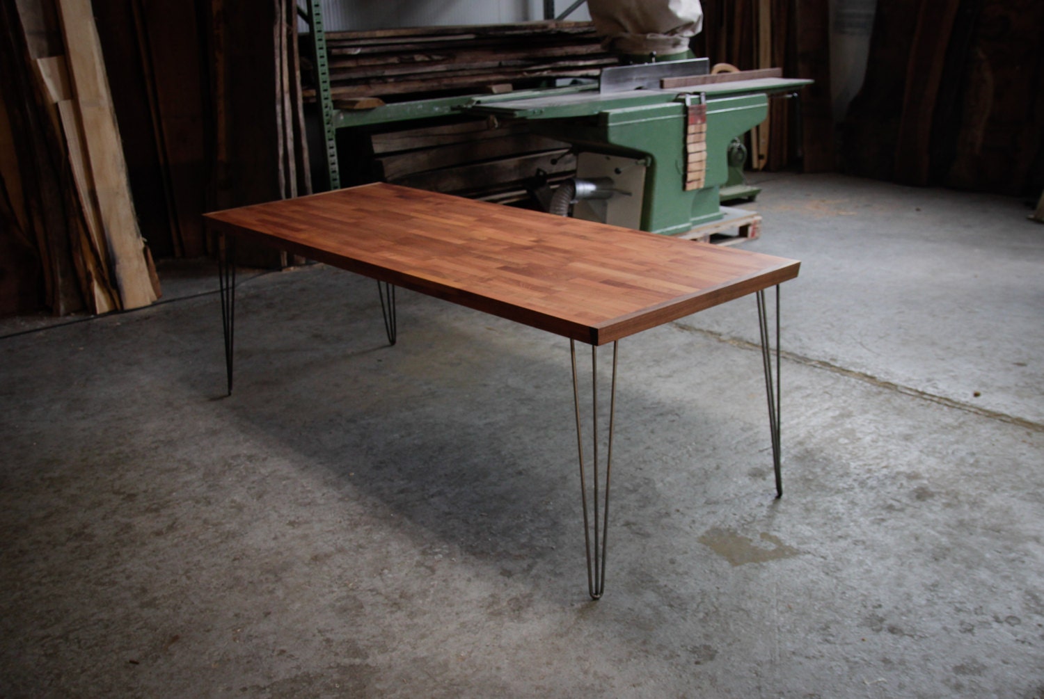 LARGE BANQUET TABLE Cherry Wood Dining Table with Walnut Etsy
