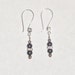 Sapphire blue dangling rhinestone earrings; elegant sparkling pearl earrings; blue evening jewelry; gift jewelry