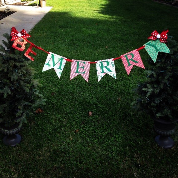 Items similar to Christmas banner, Christmas garland, holiday banner, holiday garland, holiday