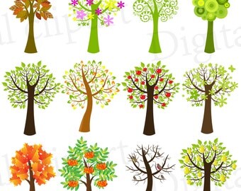 Popular items for tree clip art on Etsy