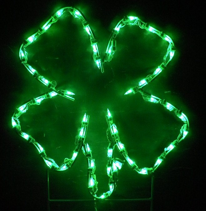 4 Leaf Clover Luck of the Irish St Patrick's Day Large Outdoor Yard Wireframe Handmade Decoration Holiday Lighting