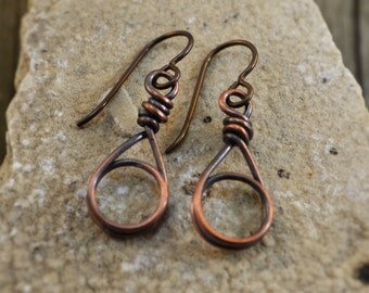 Simple Copper Earrings/