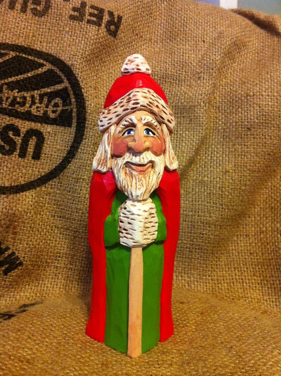 Handcarved Old World Wooden Santa By Lizcarverchick On Etsy