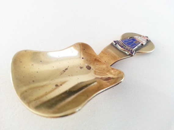 Shiny Brass Tea Caddy Spoon Vintage Tea Shovel Jenny by RaisinFoot