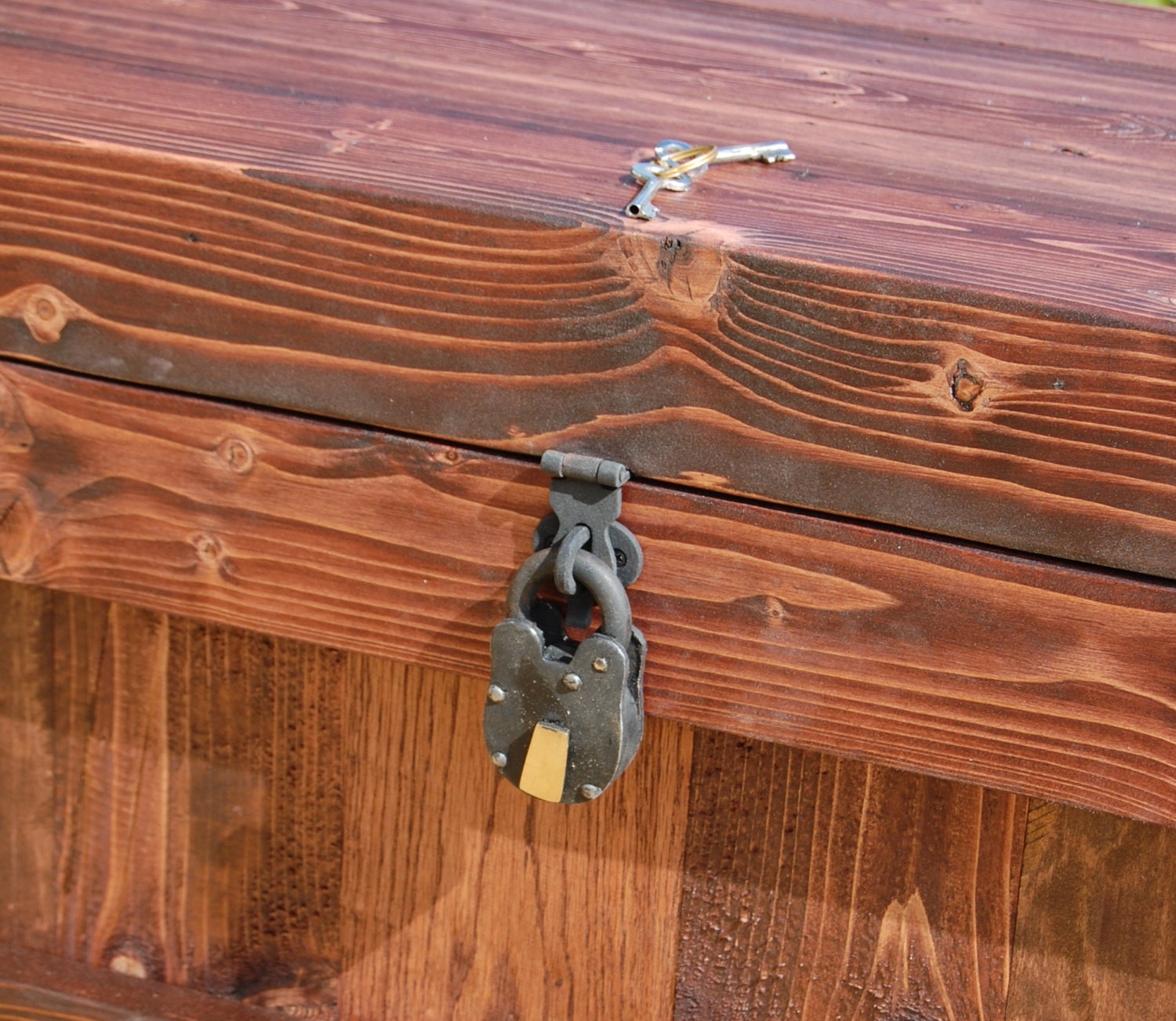 Chest with Lock/ Hope Chest/ Wooden Trunk/ by LooneyBinTradingCo