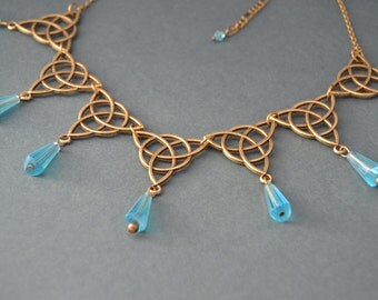 Crystal Celtic necklace - Game of Thrones jewelry - Renaissance necklace - Inspired by Sansa poison necklace Choose color