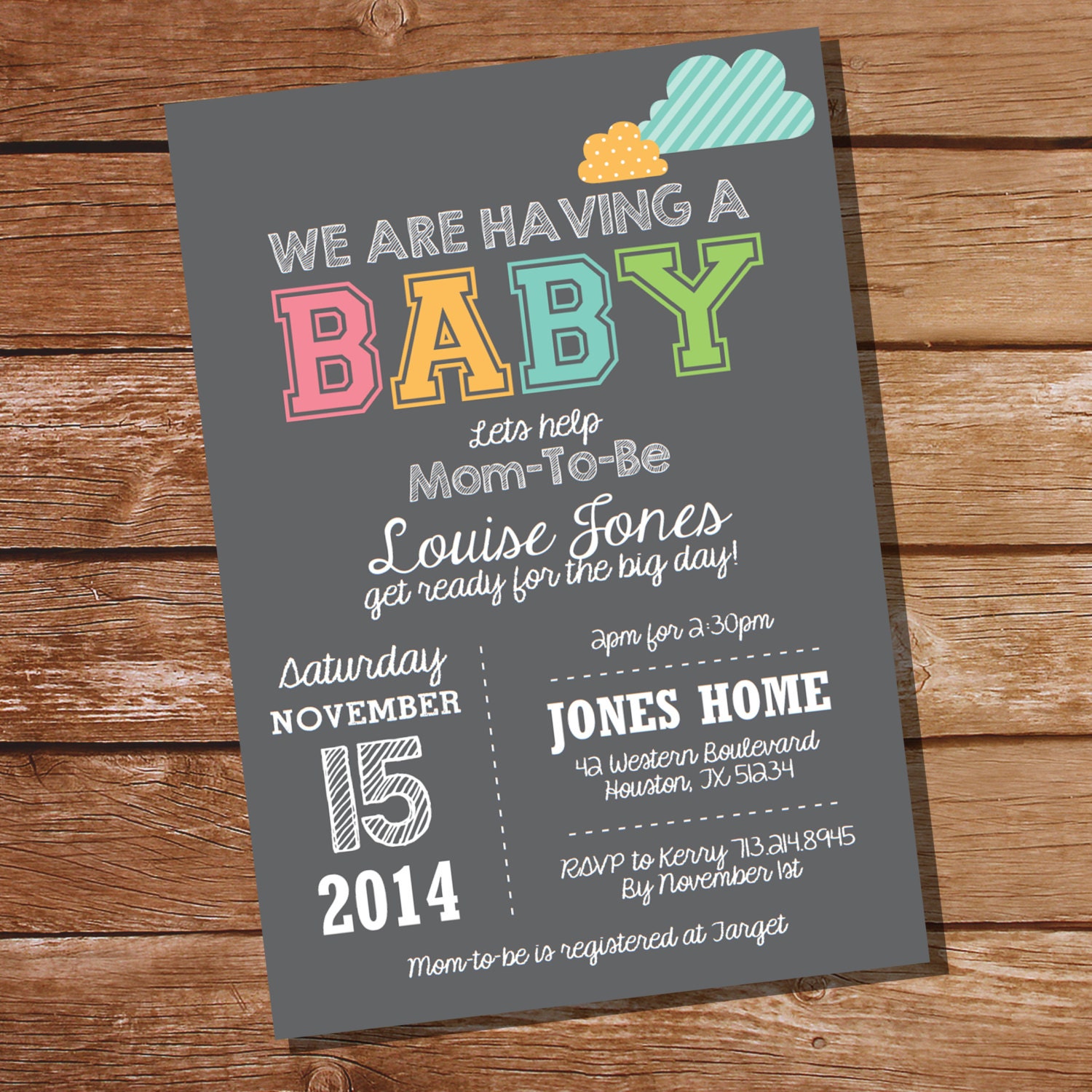 Unisex Baby Shower Invitation for a Boy or Girl Instantly