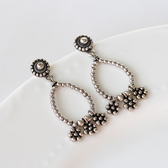 Bali Sterling Silver Stud Earrings Dangle Earrings by TheGoosle