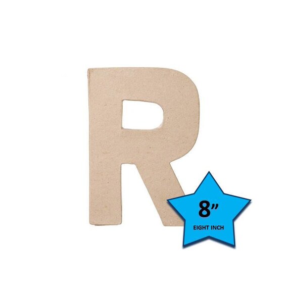 Paper Mache Cardboard Letters 8 Inch - Letter R - Paper Craft Party Decor Supplies Il_570xn