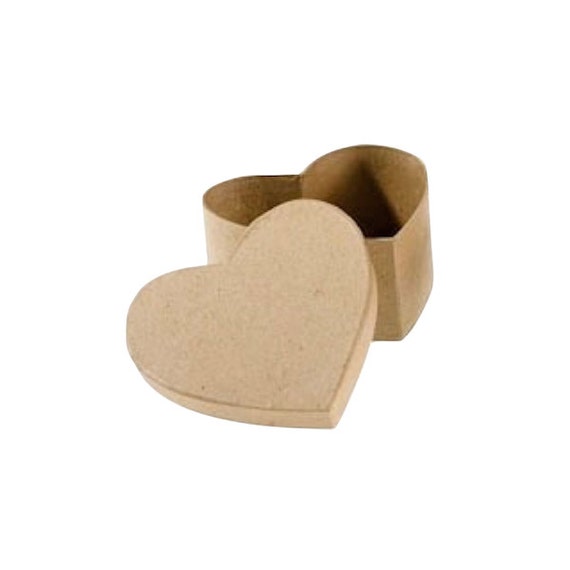 Heart Cardboard Paper Mache Box - Craft Gift Wrap Packaging Party Supplies Il_570xn