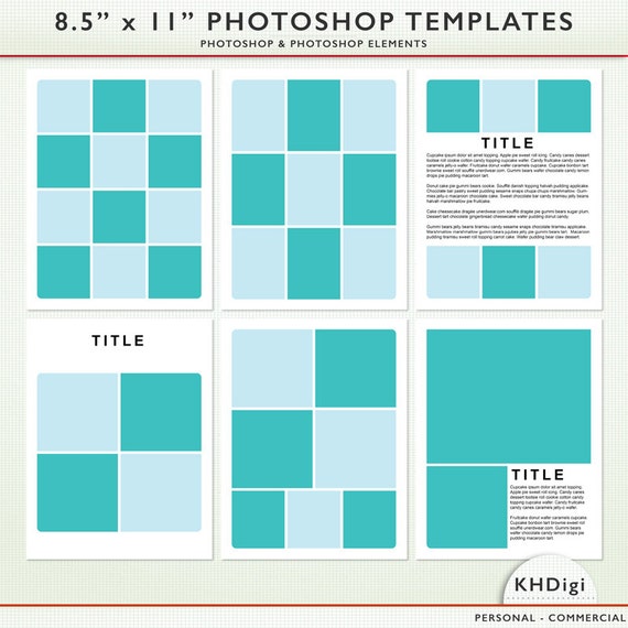 8 5 X 11 Psd Photographer Scrapbook Templates Photoshop And Photoshop Elements For 8 5 X 11 Photoshop Template