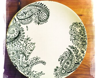 paisley dinner plate