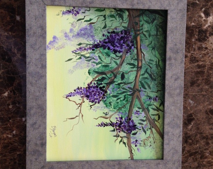 Wisteria in Bloom - Acrylic on Canvas