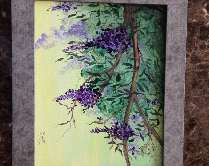 Wisteria in Bloom - Acrylic on Canvas