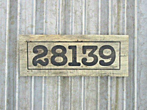 Zip Code Sign on Pallet Wood Custom Rustic by MyBrothersBarn