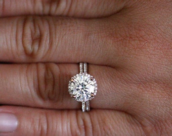 diamond moissanite ring wedding