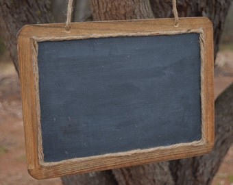 Large Hanging Rustic Chalkboard Sign - 7x10 Chalkboard - Chalkboard Photo Prop - MR. and MRS. - Hanging Chalkboard