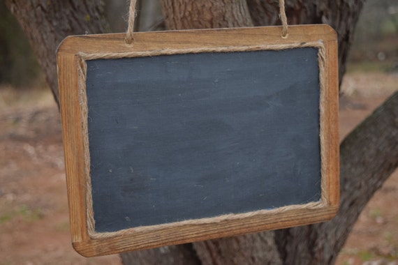 Large Hanging Rustic Chalkboard Sign - 7x10 Chalkboard - Chalkboard Photo Prop - MR. and MRS. - Hanging Chalkboard by CountryBarnBabe