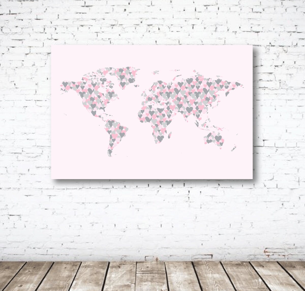 Gallery Wrapped CANVAS World Map by GatheredNestDesigns on Etsy