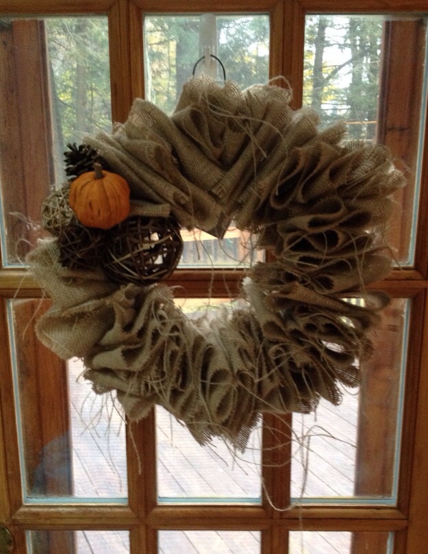 Burlap Ragged Wreath