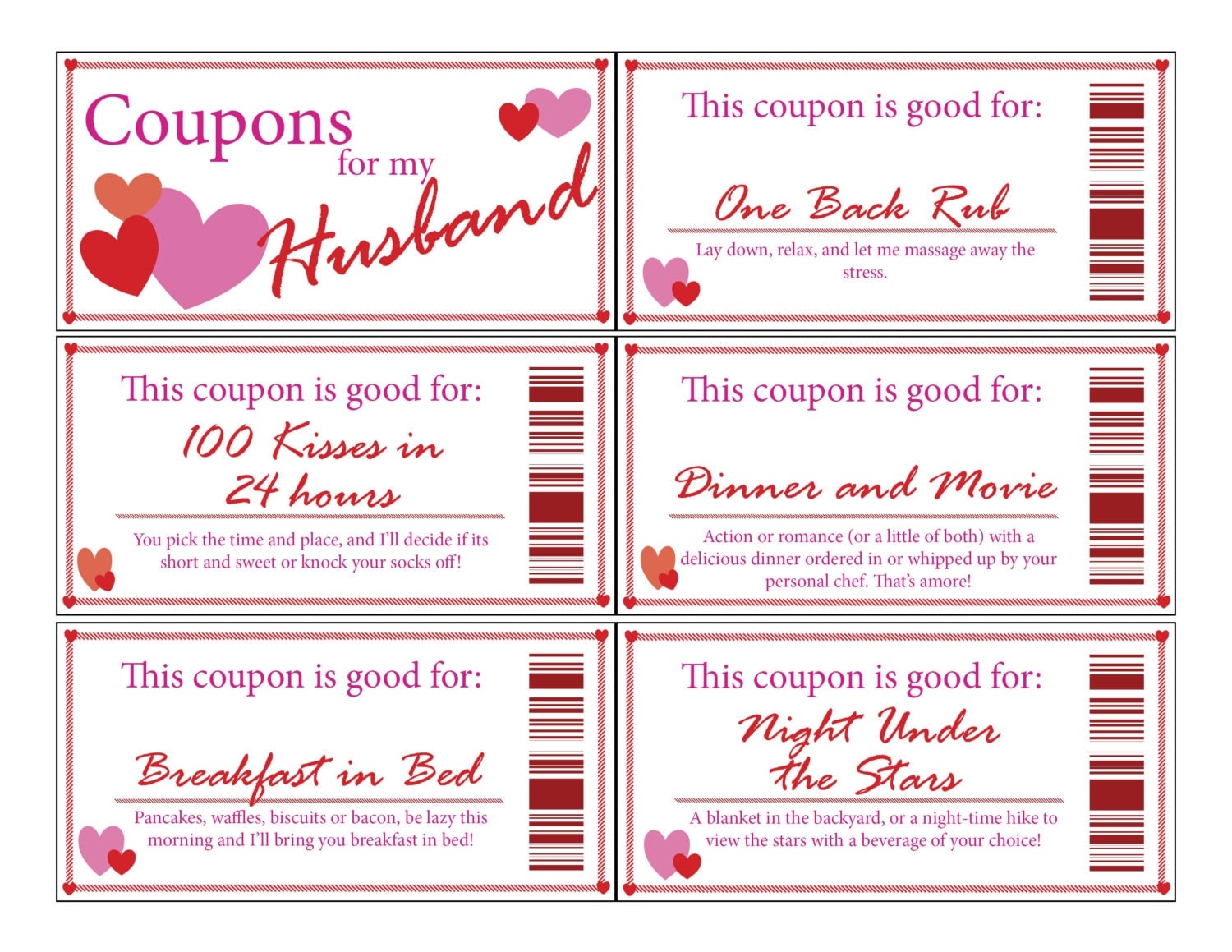 Husband Love Couponsprintabledigitalstocking 7295