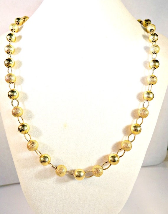 Vintage 14k gold filled bead necklace by Mosaicsandjewelry on Etsy