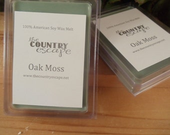 Oak Moss Scented 100% Soy Wax Melt -Earthy Woodland Aroma- Maximum Scented