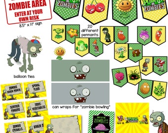 Plants vs Zombies Printables for Birthday Party