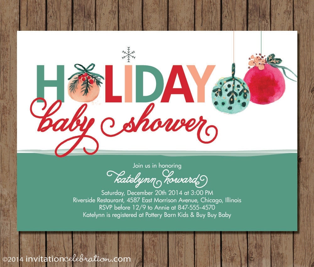 Free Christmas Baby Shower Invitations 9