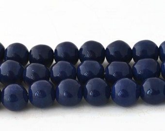 Dark blue handmade ceramic beads from South Africa, African beads, Ceramic Beads, artisan beads, blue beads, clay beads, south african beads