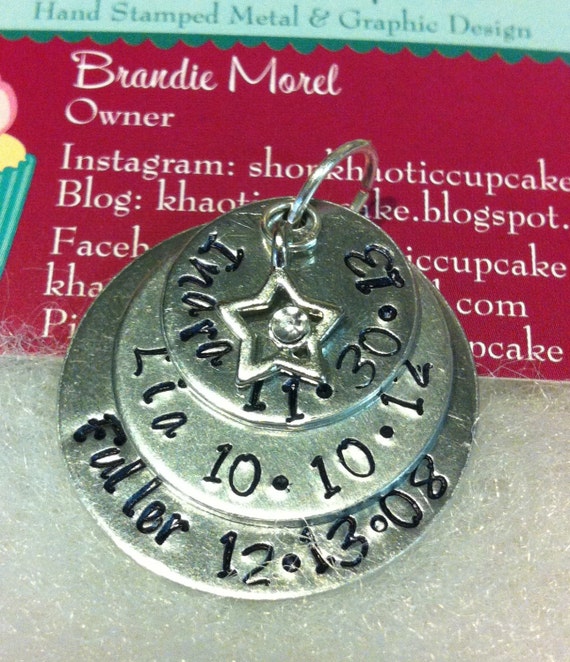 Hand Stamped 3 Tier Necklace
