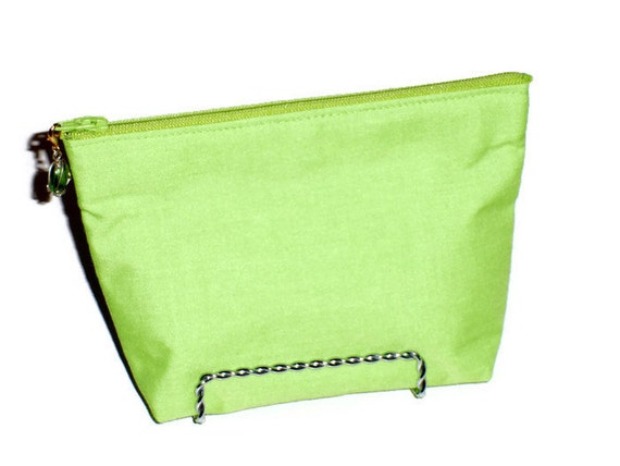 green cosmetic bag