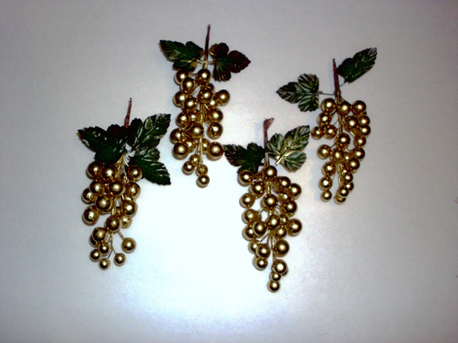 chrstmas floral pick metallic gold grape cluster berry pick chrstmas floral pick metallic gold grape cluster berry pick