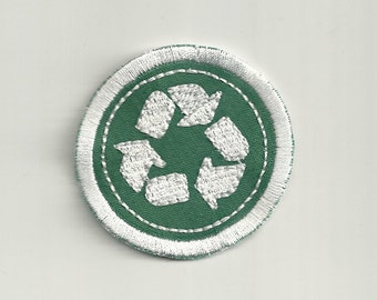 2" Recycling Merit Badge, Patch! Custom Made!