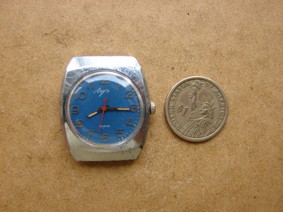 Vintage Men's Wrist Watch / Vintage rectangular wrist watch / men ...