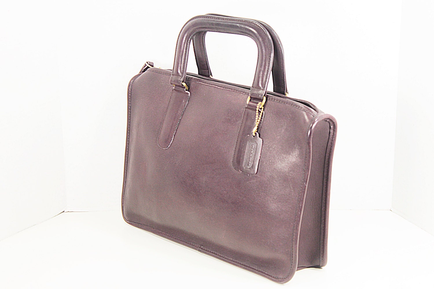 burgundy leather briefcase