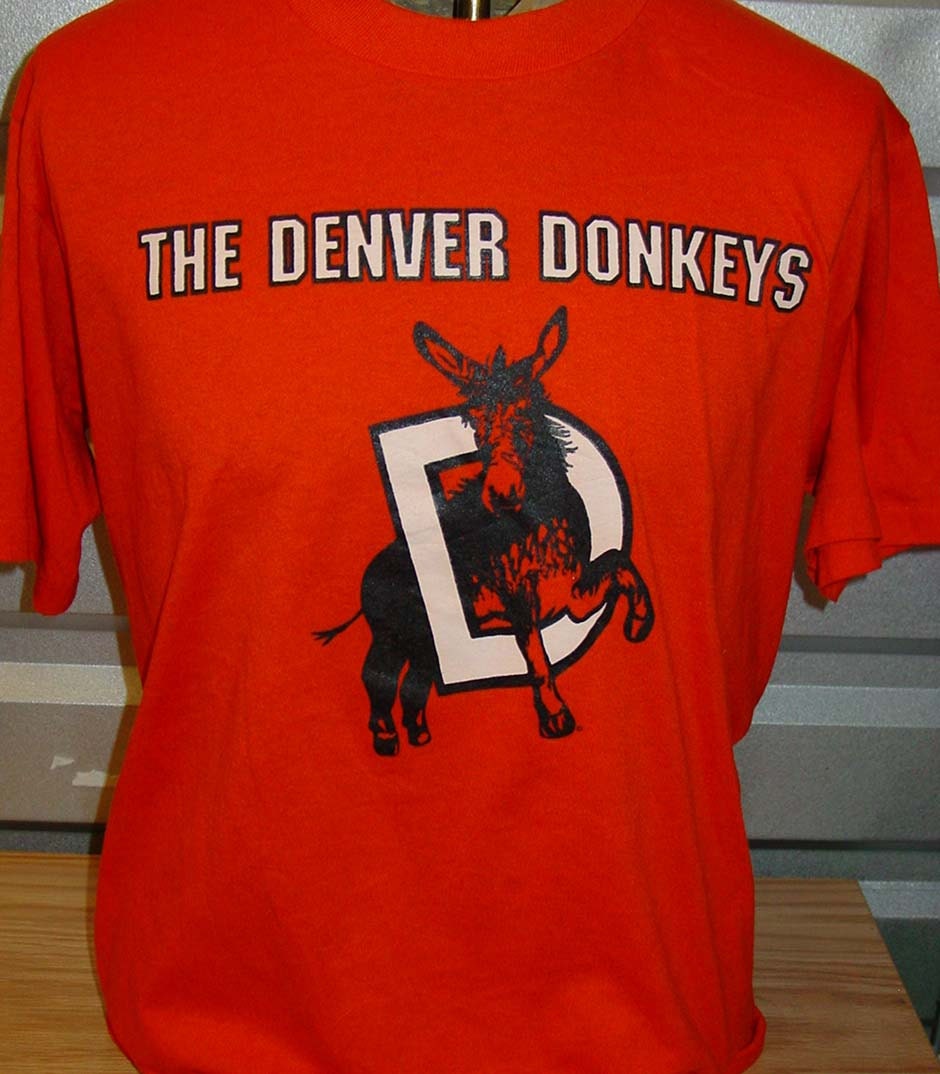 vintage anti Denver Broncos NFL football t shirt 1980s Super