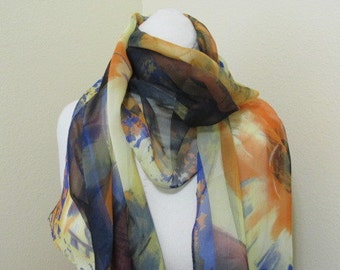 Painted Silk Scarf, Lovely Gift