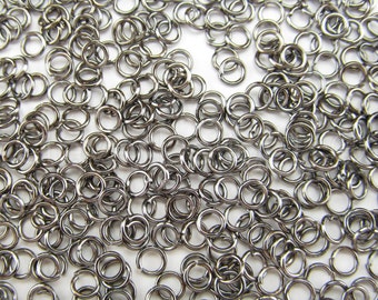 4mm Dia x .7mm 1000 Pack Shiny Silver 21 Gauge 4mm Open Jump Rings