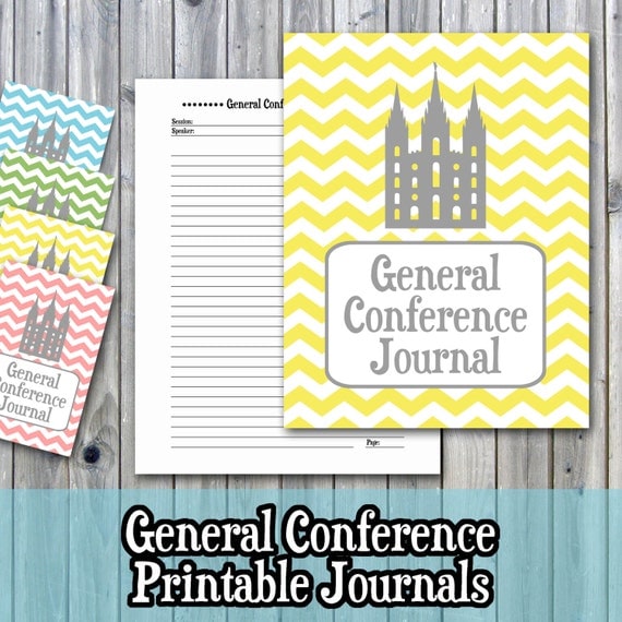 LDS General Conference Journal Printable Includes 2 sizes