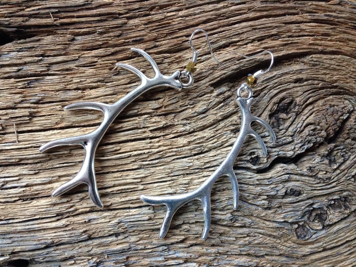 elk earrings elk antlers earrings silver elk antler jewelry